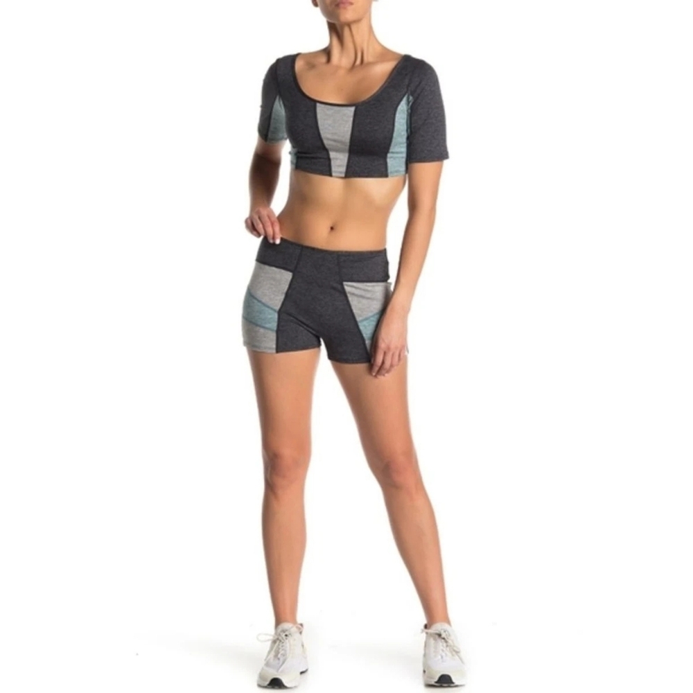 FP Movement by Free People Colorblock Set in Black and Gray